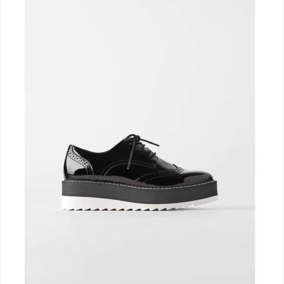 Flat Platform Derby Shoes